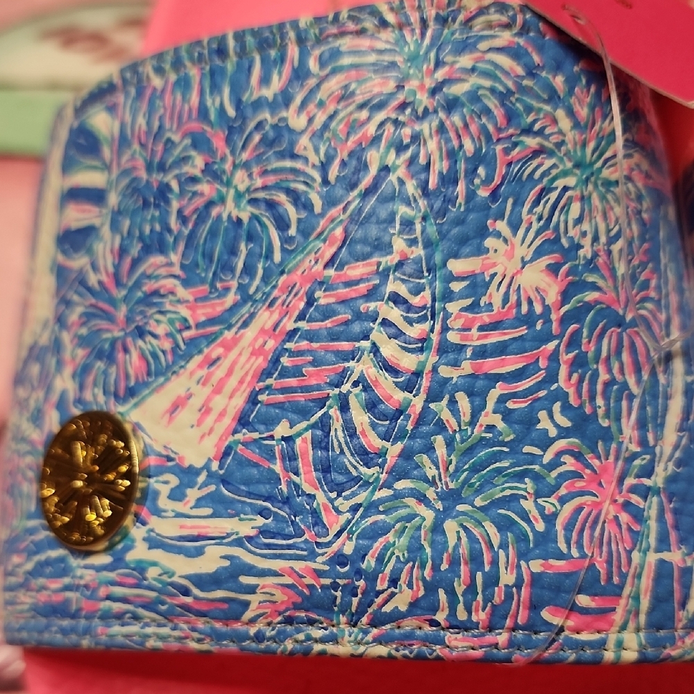 New Lilly Pulitzer Boca Blue Its A Sailabration Show Cabana Slide Sandal Size 8 - Picture 4 of 11